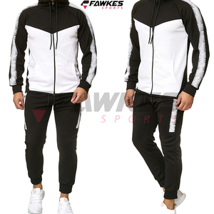 Costume personnalisé de haute qualité design pour hommes sweat à capuche à cordon zippé et imprimé à pois survêtement - Product Image 5