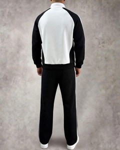 Ever Glow Survêtement Homme Rouge et Noir à Blocs de Couleurs, Pantalon Long avec Poches Latérales, Mélange de Coton Respirant, Taille Haute à Cordon de Serrage - Product Image 4