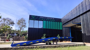 Thủy lực di động tải sân đoạn đường nối KONJO-RE 10t chống trượt Sàn Lưới gấp mỏ kết nối với <span class=keywords><strong>container</strong></span> Bảo hành 1 năm cơ khí - Product Image 2