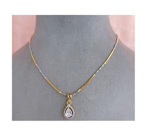 Exquisito y Elegante Juego de Collar y Pendientes con Baño de Oro y Plata, Adornado con Piedras de Circonita Cúbica, para Mujer, Ideal para Fiestas - Product Image 2