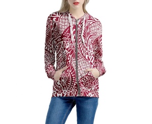 Nuevo diseño personalizado al por mayor OEM impreso de punto mujeres sudaderas con capucha ropa de gimnasio cremallera completa mujeres sublimación sudaderas con capucha - Product Image 6