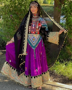 Vêtements traditionnels faits à la main robe afghane haute qualité meilleur matériel afghan Vintage femmes robes 0717 - Product Image 4