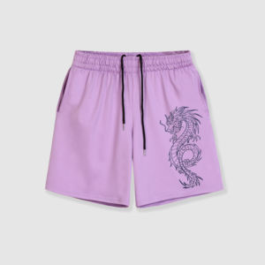 Pantalones cortos de gimnasio transpirables cómodos para hombre, pantalones cortos de tabla informales, cintura elástica, bolsillos, patrón sólido, pantalones cortos de poliéster 100% de secado rápido - Product Image 5