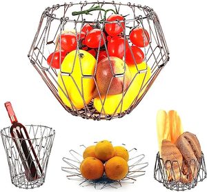 Support de fruits moderne haute qualité en fil de fer double bol Vaisselle décorative Décoration de la maison Fabricant en gros Exportateur - Product Image 5