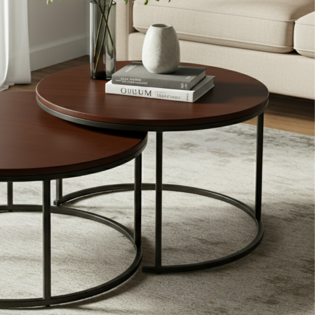 nesting coffee table round