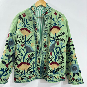 Veste en toile de coton respirante de style bohème pour femmes, automne/hiver, très vendue - Product Image 1