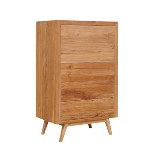 Cómoda vertical de cinco cajones de estilo de diseño minimalista, cómoda espaciosa para dormitorio, armario, sala de estar u oficina, almacenamiento - Product Image 2