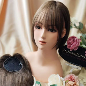 Alta calidad 100% Virgen vietnamita Hair Topper hecho a máquina recto cutícula completa doble dibujado precio al por mayor hecho Vietnam - Product Image 1