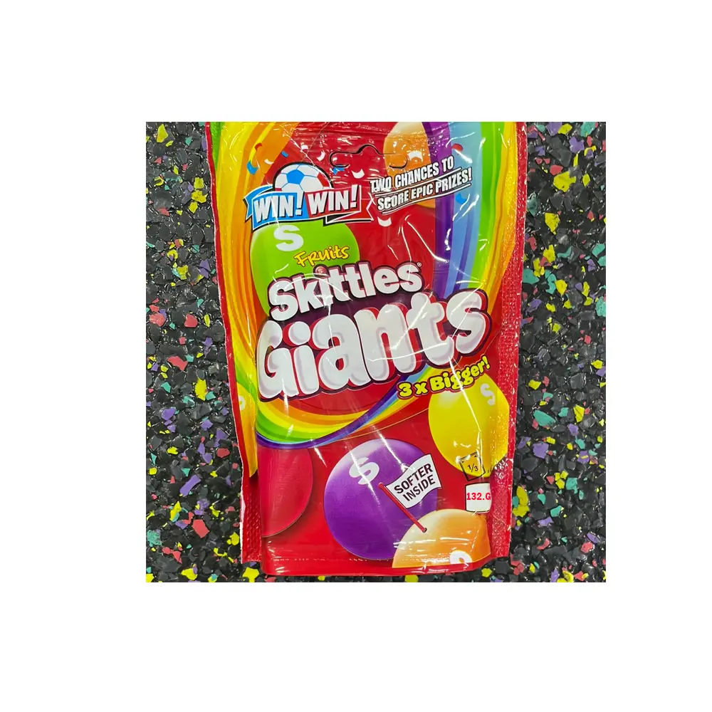 Skittles 과일 자이언트 미친 사워 브랜드 새로운 132g (3x 더 큰)