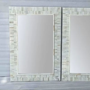 Espejo de Pared con Tablero de Clavijas de Madera Personalizado de Fábrica, Espejo de Cuerpo Entero Multifuncional con Ganchos - Product Image 1