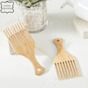 Peine para Barba de madera de bambú ecológico hecho a mano personalizado peine natural no estático para uso doméstico - Product Image 5