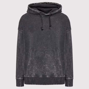 Sudadera con capucha lavada con ácido para hombre, sudaderas con capucha pesadas Vintage lavadas con ácido liso de gran tamaño personalizadas, Sudadera con capucha transpirable para hombre - Product Image 1