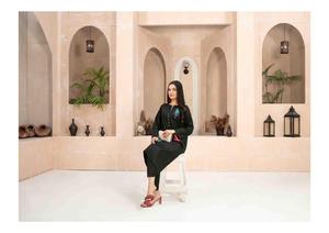 Venta caliente de la moda de verano de las mujeres de algodón bordado Shalwar Kameez 2PC estilo indio paquistaní vestido listo de talla grande - Product Image 5