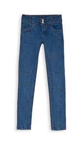 Nuevo diseño hueco azul de longitud completa para mujer, pantalones vaqueros de verano de algodón de cintura alta, pantalones vaqueros ajustados de talla grande para mujer - Product Image 4