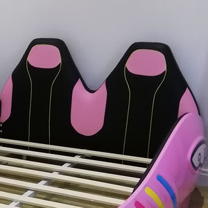 Kinder Schlafzimmer möbel Pink Cute Cartoon Katze Hallo <span class=keywords><strong>Kitty</strong></span> Bett Hohe Bettruhe Auto Betten Für Mädchen Mit Licht - Product Image 5