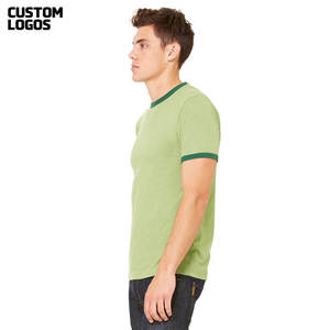 Camiseta de Manga Corta con Cuello Redondo para Hombre, de Poliéster/Algodón, Ecológica, Transpirable, con Ribete en Contraste, Corte Regular, Informal - Product Image 6