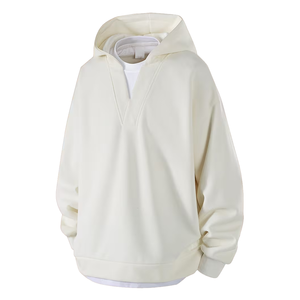 2026 New Arrival <b>Men's</b> Hooded 100% Cotton Breathable Wholesale Price Pullover Fashion V Neck <b>Men</b> <b>Hoodie</b> For Sale - Product Image 6
