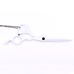 Ciseaux de coiffeur blanc professionnel de haute qualité fabriqués sur mesure avec poignée en céramique finition de rasoir élégante meilleurs ciseaux de coupe de cheveux - Product Image 3
