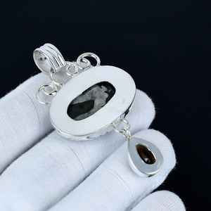 Pendentif en pierre précieuse d'onyx noir, argent sterling 925 massif, fait à la main, unique, bijoux de haute qualité pour enfants, à porter tous les jours - Product Image 5