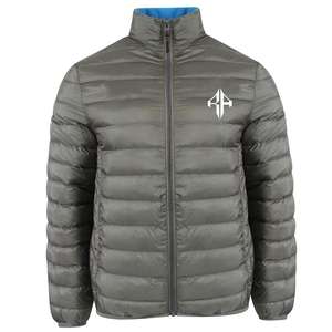 Nueva chaqueta de invierno con logotipo personalizado más vendida, chaqueta acolchada con cremallera estampada transpirable de poliéster 100% para hombre - Product Image 1