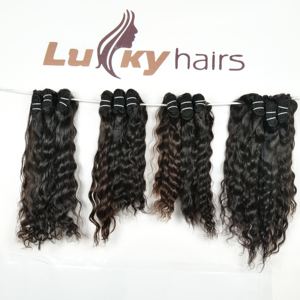 Extensions de cheveux humains naturels vierges bruts non transformés Temple indien cuticule alignée vagues profondes lâches HD ruban de dentelle pré-collé - Product Image 6