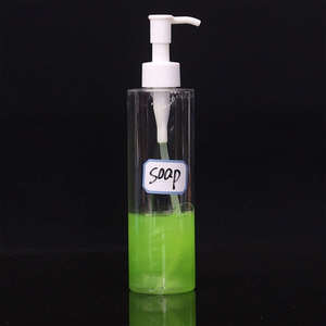 Emballage cosmétique, contenants en plastique, PET transparent, impression d'écran, pompe de distribution, flacon cylindrique pour nettoyant, lotion - Product Image 4