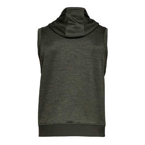 High Quality Navy <b>Men's</b> Zipper-Up Fitness <b>Sleeveless</b> <b>Hoodie</b> Casual Solid Pattern Breathable Lightweight Knitted Fabric Winter - Product Image 2