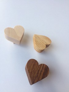 Wooden heart knobs <b>pull</b> cabinet drawer for home dresser <b>door</b> cabinet furniture decorative kitchen wardrobe <b>handle</b> knobs 2024 - Product Image 3