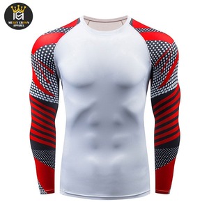 Vente chaude Logo Personnalisé Conception Rash Guard à Manches Longues pour BJJ MMA Jiu Jitsu Formation et Compétition Respirant Sublimation Imprimer - Product Image 1