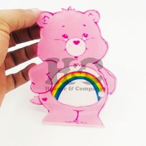 Nouvel outil de beauté pour extensions de cils en forme de cœur en peluche rose bébé, tuiles à cils faites à la main en vison, logo magnétique, acrylique durable - Product Image 3