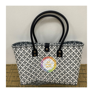 Tissé à la main PP sangle tissage à la mode coloré plage sac à main pour dames nouvel an Occasion sac à main mexique plastique tissage sac - Product Image 6