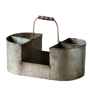 Porte-ustensiles en métal galvanisé fait à la main de qualité supérieure porte-couverts personnalisé pour outils de cuisine et gadgets - Product Image 1