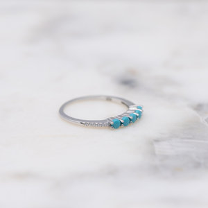 Fine Jewelry <b>Rings</b> Natural <b>Dainty</b> Turquoise Gemstone Women's 925 Sterling Silver Vintage Classic Wedding AAA Quality Party Gift - Product Image 3
