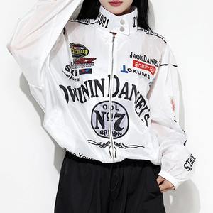 Veste de course d'hiver en cuir véritable en toile Hommes Casual Zipper Long Sleeve Black Vintage High Street Style Waterproof Breathable - Product Image 5