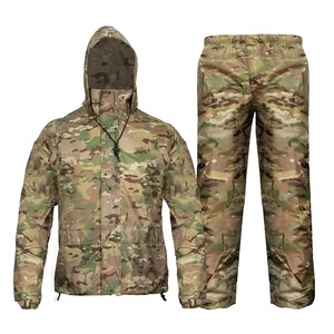 Conjunto de chubasquero de camuflaje portátil de paja táctica, traje de lluvia de hierba de camuflaje, uniformes tácticos impermeables para bicicleta y motocicleta - Product Image 2