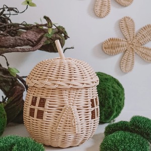 <b>Acorn</b> Natural Rattan Eco-Friendly Modern Multi-Purpose Storage <b>Basket</b> - Product Image 1