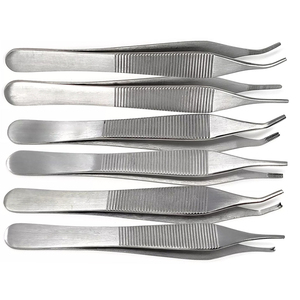 Adson Forceps Brown Tissue 1x2 <b>Rat</b> Tooth Serrated Teeth Manual Stainless Steel Surgical Thumb Tweezer Basis Surgical Instruments - Product Image 3