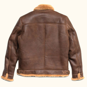 Chaqueta de Piel de Oveja Personalizada de Lujo, Chaqueta de Invierno Cálida y Gruesa, Chaqueta de Piel de Oveja Genuina para Hombre - Product Image 3