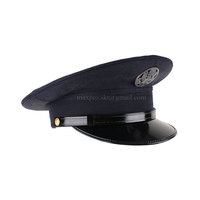 Casquette de capitaine officier multicolore de haute qualité fabriquée en laine casquettes d'officier chapeaux avec casquette d'officier réglable en tissu de qualité supérieure