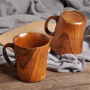 Mug en bois naturel fait à la main, tasse à café en bois écologique avec poignée, grande capacité, chope à bière, tasses à thé en bois massif primitives - Product Image 1