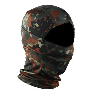 Venta al por mayor logotipo personalizado acanalado tejido camuflaje personaje pasamontañas invierno máscara facial térmica Unisex transpirable impermeable al aire libre - Product Image 5