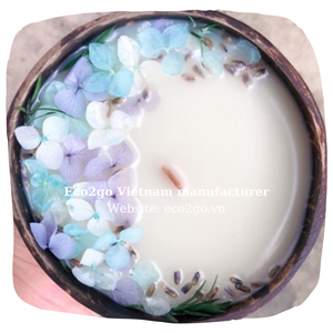 ชามกะลามะพร้าวธรรมชาติสำหรับตกแต่งบ้าน100% โลโก้เลเซอร์สำหรับเทียนและดิสเพลย์ฟรี - Product Image 4