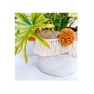 Cesta de almacenamiento colgante de macramé de diseño único, decoración de sala de estar, accesorios para el hogar, uso para paños, producto de maquillaje - Product Image 6