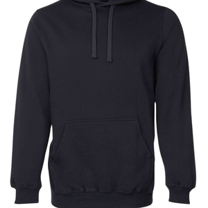 Sudadera con Capucha Negra Unisex, de Algodón Grueso, con Forro Polar, Lisa, Cálida para Invierno, Informal, Estilo Urbano, Venta al Por Mayor - Product Image 3