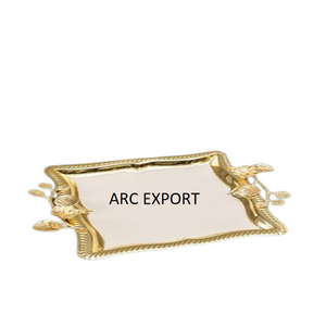 Plateau de style moderne antique en argent et or de luxe, meilleur matériau, style unique décoratif - Product Image 6