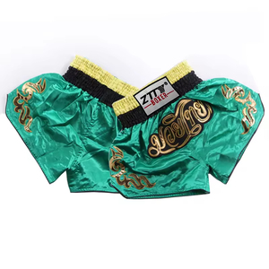 Shorts de boxe taille haute en gros avec logo et couleur personnalisés, 100 % polyester, unisexe, pour MMA, kickboxing, impression numérique - Product Image 1