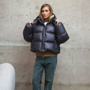 Women's <b>Quilted</b> Insulated Dyed Puffer Jacket <b>Wool</b> Lining Reversible Waterproof Bubble Style Winter Outerwear OEM Customizable - Product Image 3