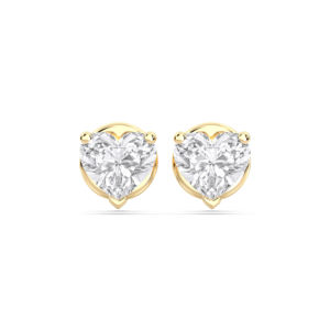 2.00 CT E-F/VVS-VS coeur coupe Moissanite pierre trois broches ensemble boucle d'oreille en or massif pour unisexe - Product Image 2