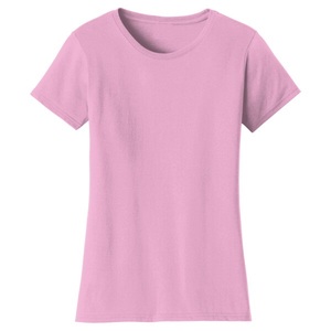 Camisetas ajustadas para mujer para primavera y verano Spandex/poliéster Color rosa caramelo Opciones disponibles - Product Image 1