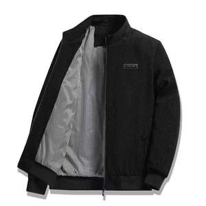 Blouson aviateur pour homme, vêtement d'extérieur tendance avec doublure intérieure confortable et design minimaliste élégant - Product Image 5